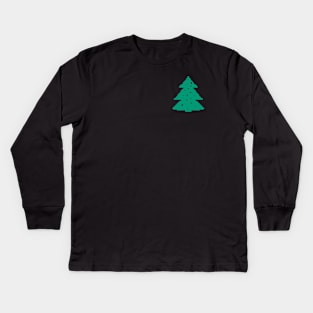 Christmas tree pixel art Kids Long Sleeve T-Shirt